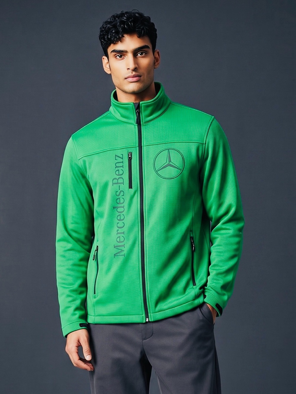 Mercedes‑Benz Green Lightweight Zip Jacket Size XXL